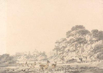 Windsor slott och park med rådjur av Joseph Mallord William Turner