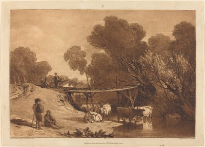 Bro och kor av Joseph Mallord William Turner and Charles Turner