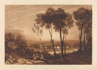 Bron på medelavstånd av Joseph Mallord William Turner and Charles Turner