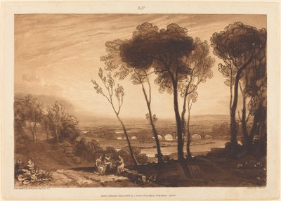 Bron på medelavstånd av Joseph Mallord William Turner and Charles Turner