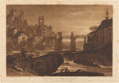 Lauffenbourgh vid Rhen av Joseph Mallord William Turner and Thomas Hodgetts
