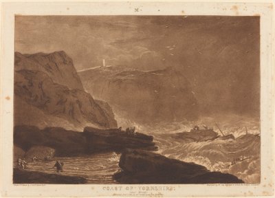 Kusten av Yorkshire av Joseph Mallord William Turner and William Say