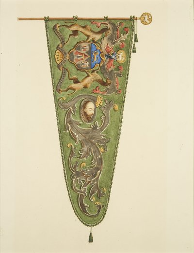 Banner of the Merchant Taylors, inskrivet "The Little Things Grow" av Joseph Manning