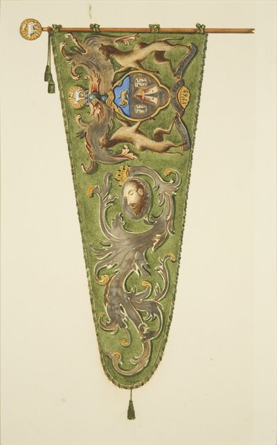 Banner of the Merchant Taylors, inskrivet "The Little Things Grow" av Joseph Manning