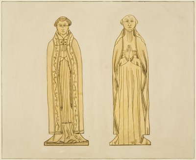 Mässing i Temple Church (akvarell på papper) av Joseph Manning