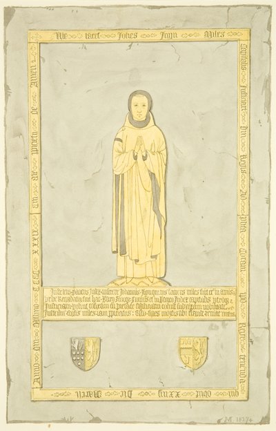 Mässing av Sir John Inyn i St Mary Redcliffe (akvarell på papper) av Joseph Manning