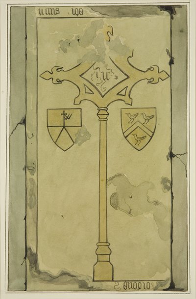 Gravsten i Temple Church (akvarell på papper) av Joseph Manning