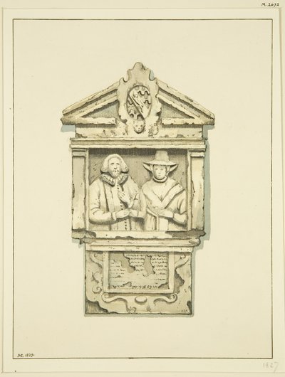 Monument i St Thomas Churchyard (akvarell på papper) av Joseph Manning