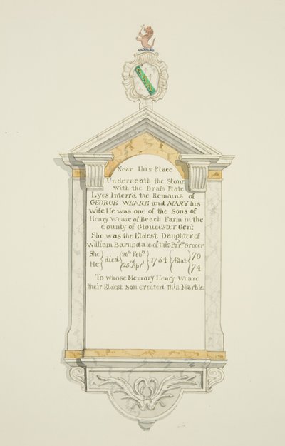 Monument till George Weare och hans fru i St Thomas