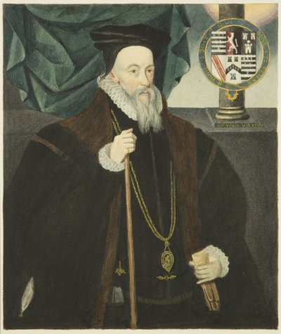 Porträtt i Lord Burleighs rådhus (akvarell på papper) av Joseph Manning
