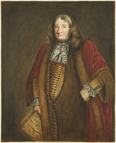 Porträtt i Council House av Richard Lane, borgmästare i Bristol (akvarell på papper) av Joseph Manning
