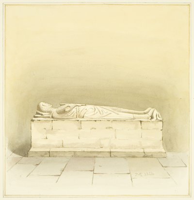 Tomb of Robert de Berkeley i St Mary Redcliffe (akvarell på papper) av Joseph Manning