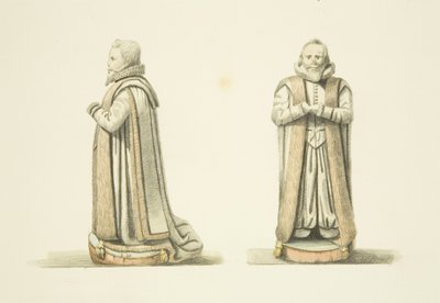 Två vyer av bilden av William Swift (akvarell på papper) av Joseph Manning