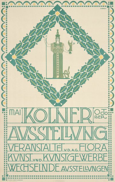 En affisch för Kölns konstfestival 1905, 1905 av Joseph Maria Olbrich