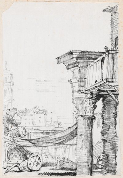 En balkong i Forum Romanum av Joseph Marie Vien