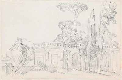 Trädgårdarna i en italiensk villa av Joseph Marie Vien