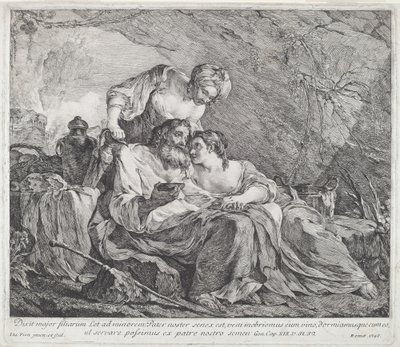 Lot och hans döttrar av Joseph Marie Vien