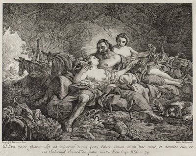 Lot och hans döttrar, 1748 av Joseph Marie Vien