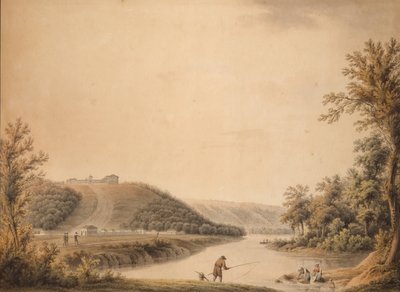 Utsikt över Palace of Kurakins Estate Nadezhdino, 1800-talet. av Joseph Moessmer