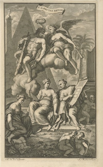 Hercules krönt av Victoria Titelsida för: Cornelis de Bruyn, Cornelis de Bruyns resor, genom de mest kända delarna av Mindre Asien, 1698 av Joseph Mulder