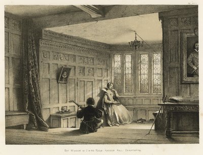 Burnack i matsalen, Haddon Hall, Derbyshire av Joseph Nash