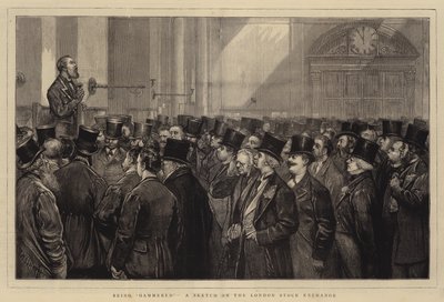 Being Hammered, en skiss på London Stock Exchange av Joseph Nash