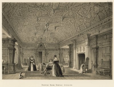 Drawing Room, Dorfold, Cheshire av Joseph Nash