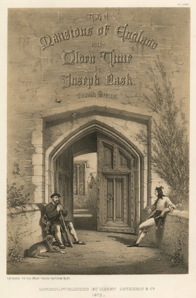 Ingång till Moat House, Ightham, Kent av Joseph Nash