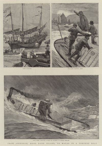 Från Aberdeen, Hong Kong Island, till Macao i en torpedobåt av Joseph Nash