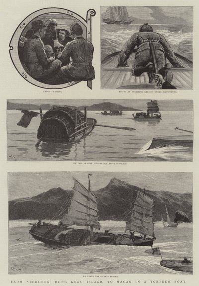 Från Aberdeen, Hong Kong Island, till Macao i en torpedbåt av Joseph Nash