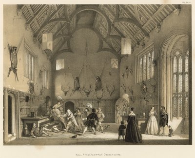Hall, Athelhampton, Dorsetshire av Joseph Nash