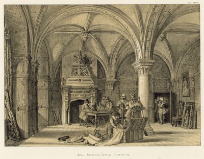 Hall, Bolsover Castle, Derbyshire av Joseph Nash