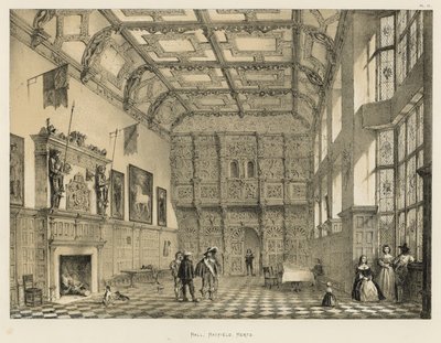 Hall, Hatfield, Herts av Joseph Nash