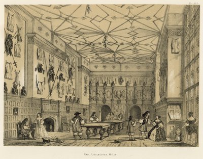 Hall, Littlecotes, Wilts av Joseph Nash