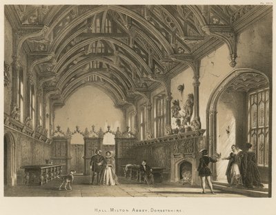 Hall, Milton Abbey, Dorsetshire av Joseph Nash