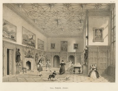 Hall, Parham, Sussex av Joseph Nash