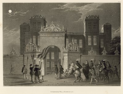 Hardwicke Hall, Derbyshire av Joseph Nash