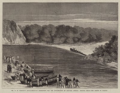 Mr H M Stanleys angloamerikanska expedition för utforskning av Centralafrika, Kalulu Falls, Kalulus död av Joseph Nash