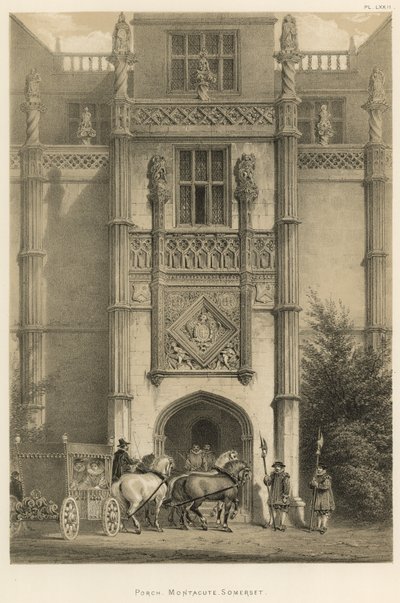 Porch, Montacute, Somerset av Joseph Nash