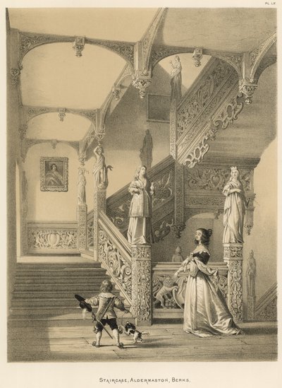 Trappa, Aldermaston, Berks av Joseph Nash
