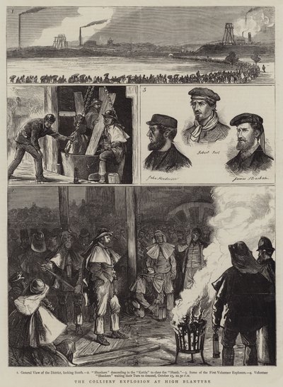 Colliery-explosionen vid High Blantyre av Joseph Nash