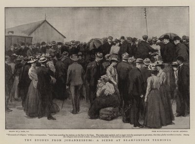 Exodus from Johannesburg, en scen vid Braamfontein Terminus av Joseph Nash