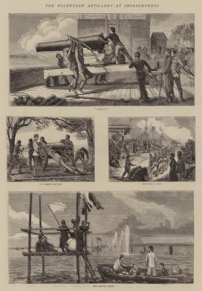 Frivilligartilleriet vid Shoeburyness av Joseph Nash