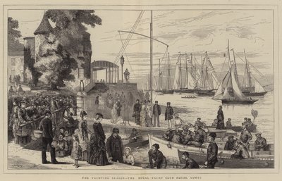 Yachtingsäsongen, Royal Yacht Club House, Cowes av Joseph Nash