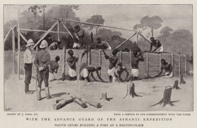 Med Ashanti-expeditionens förhandsvakt av Joseph Nash