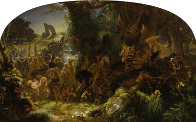 The Fairy Raid: Carrying off a Changeling - midsommarafton av Joseph Noel Paton
