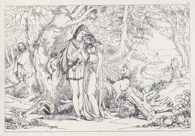 Shakespeares Stormen, akt III, scen 1 av Joseph Noel after Paton