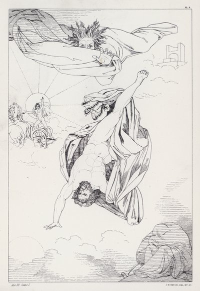 Shelleys Prometheus Unbound, Act III, Scene 1 av Joseph Noel after Paton