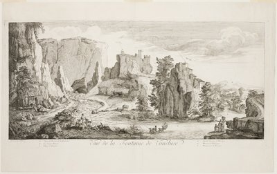 Veue de la Fontaine de Vaucluse av Joseph Parrocel