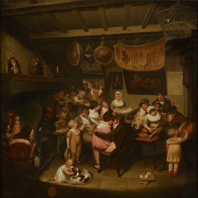 Eccles Wakes: Ale-House Interior (olja på duk) av Joseph Parry